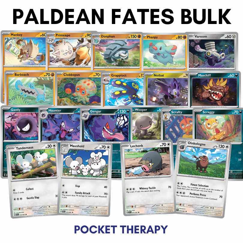 PAF Pokemon TCG - Paldean Fates Bulk Normal Fighting Dragon Dark Metal ...