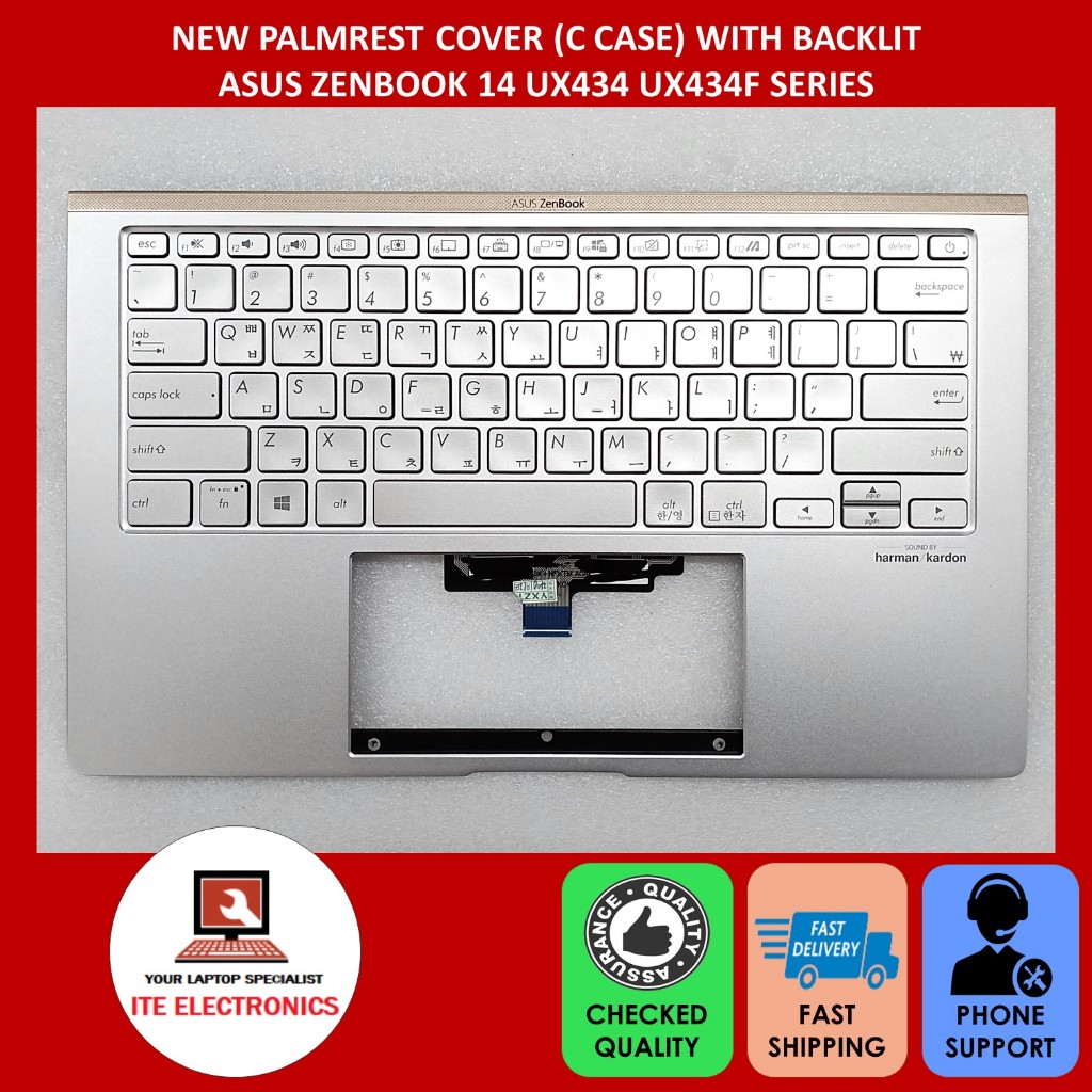 Bàn phím laptop Asus ZenBook UX490, UX490U, UX490UA, UX490UAK (LED, BH
