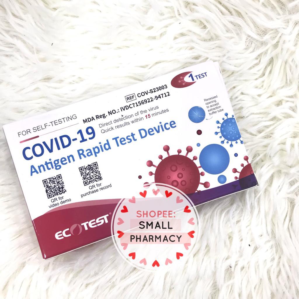 Ecotest Covid Rapid Test Saliva Nasal Test Kit Pcs Shopee Malaysia