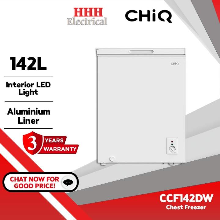 CHiQ CCF142DW Chest Freezer Peti Sejuk Beku 142L CCF142 Shopee Malaysia