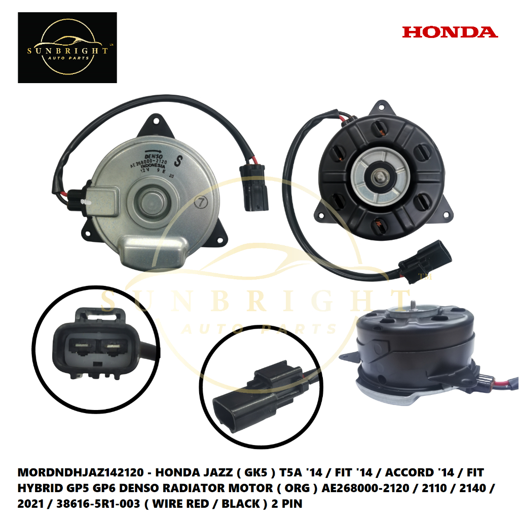HONDA JAZZ ( GK5 ) T5A '14 / FIT HYBRID GP5 GP6 DENSO RADIATOR MOTOR ...