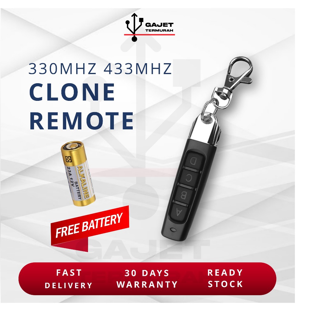 Alat Kawalan Jauh Clone Autogate Remote Control | 330Mhz 433Mhz Gate ...