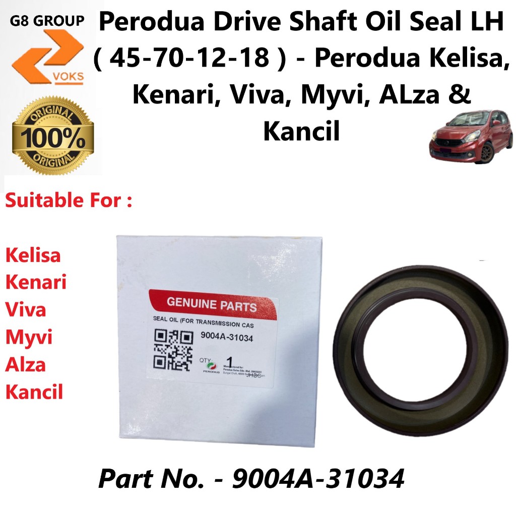 Perodua Driveshaft Oil Seal LH ( 45701218 ) Perodua Kelisa, Kenari, Viva, Myvi, Alza