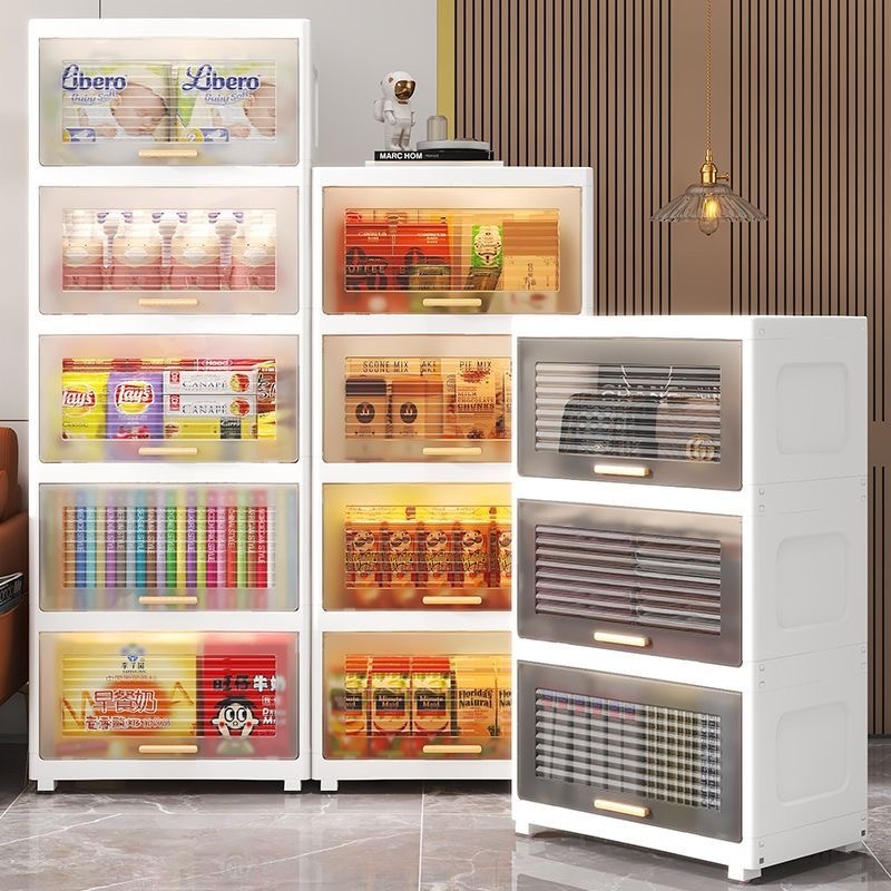 Kitchen Cabinet Pantry Storage Rack Multifunction with Cover Kotak ...