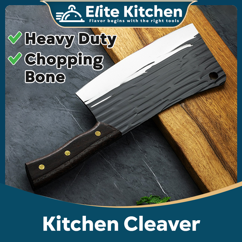 Elite Kitchen - Premium Japan Stainless Steel Kitchen Cleaver Knife ...