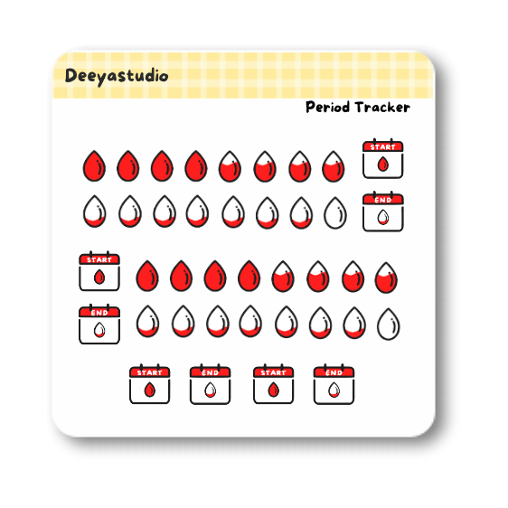 Planner Stickers / Journal Stickers (period tracker) | Shopee Malaysia