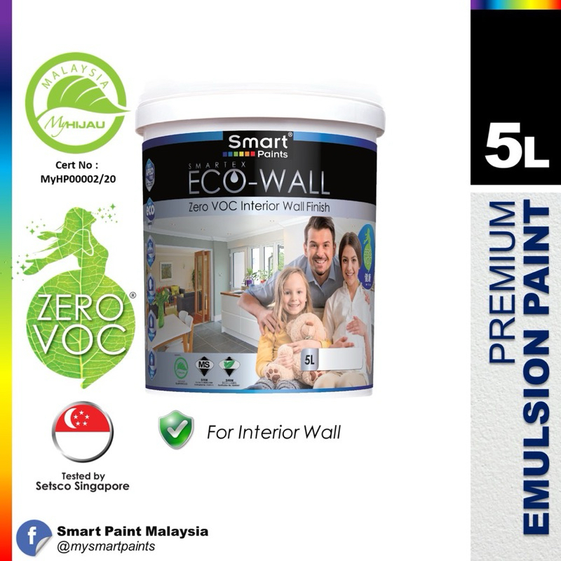 Low Voc Interior Wall Finishes For Kitchens Reference: 5L Smart Eco Wall Zero Voc Interior Wall Matt Finish