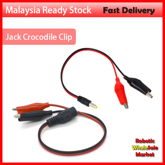 DC 5.52.1mm Female Jack Crocodile Clip Wire Power Cable Alligator Clips Connector
