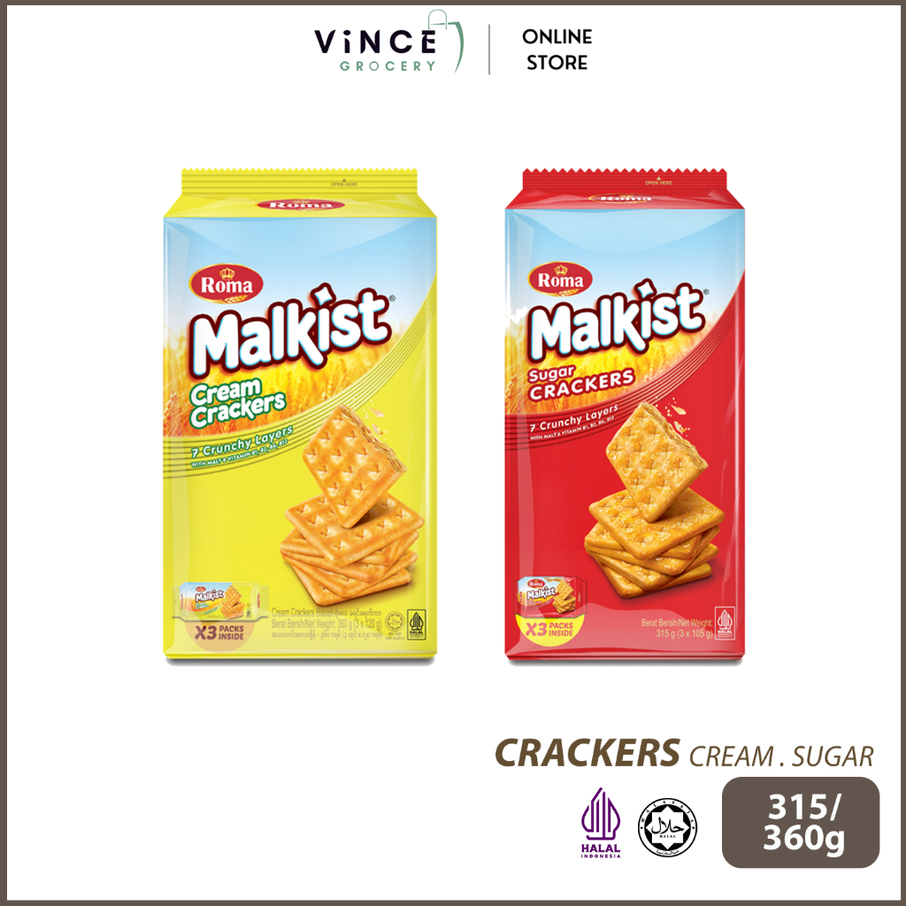 ROMA Malkist Cream Crackers / Sugar Crackers | 315/360G | Shopee Malaysia