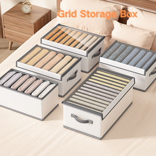 Compartments Storage Box Household Wardrobe Can Be Stacked Drawer Storage  Basket Underwear Storage Can Be Folded And Organized - Storage Boxes & Bins  - AliExpress