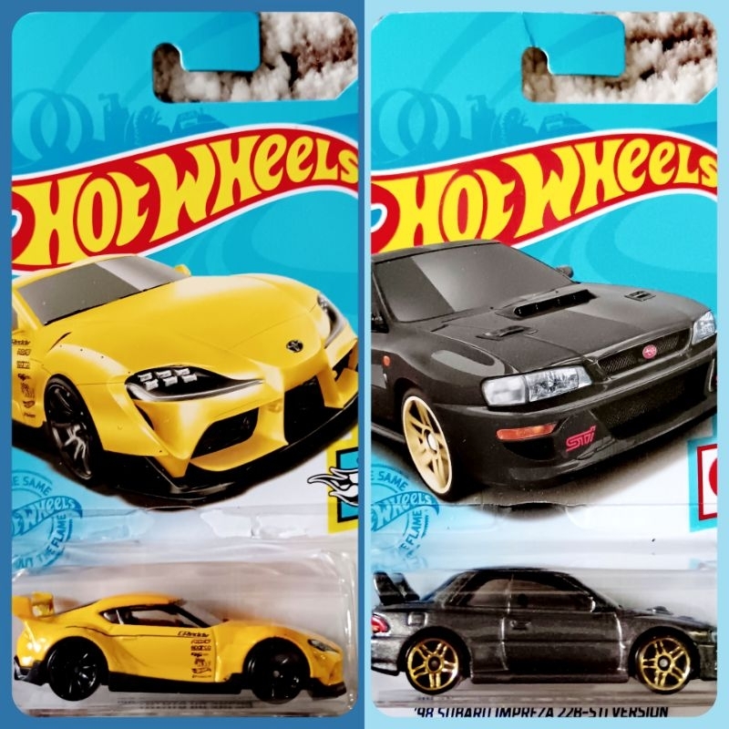 Hot Wheels 20 Toyota Gr Supra Yellow 98 Subaru Impreza 22b Sti