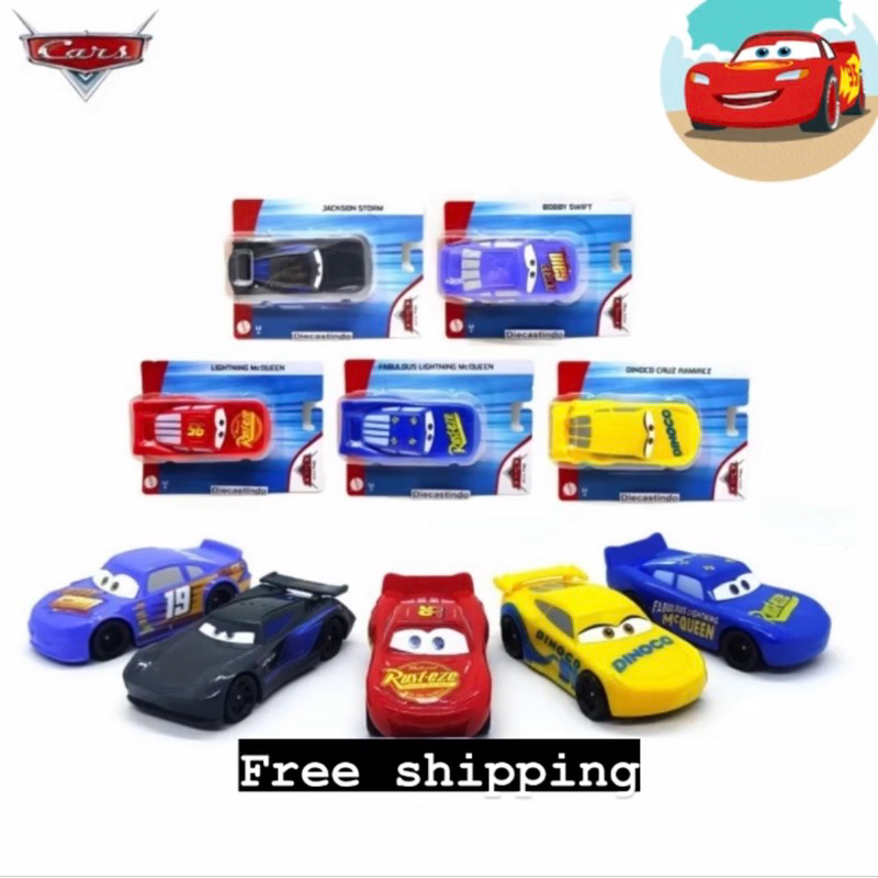 Disney Pixar Cars Original Mattel - Lightning McQueen - Dinoco Cruz ...