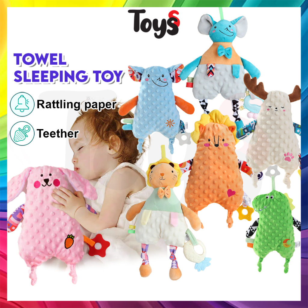 🔥Toyss Baby Toys Sleeping Towel Soft Toys for Baby Patung Baby Soothing ...