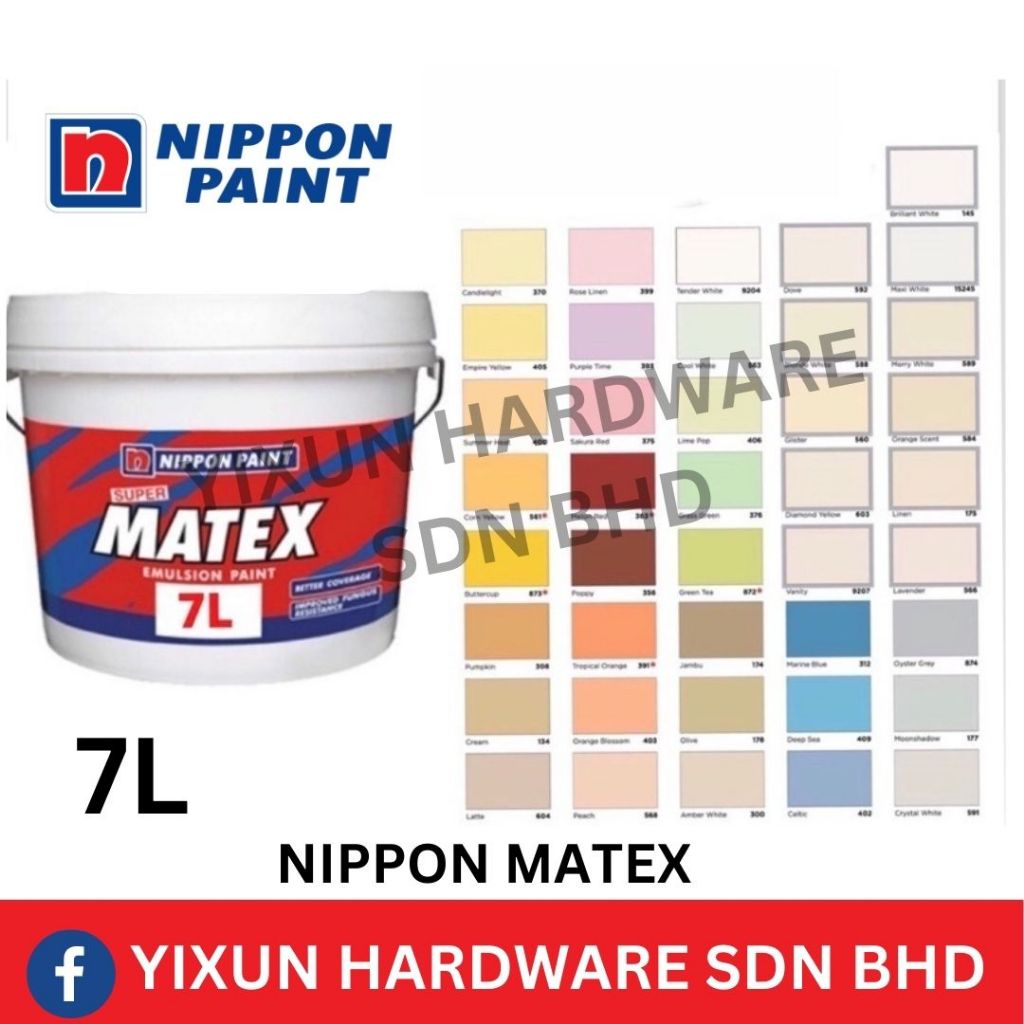 Nippon Super Matex Cat Dalaman Rumah Dinding Batu Emulsion Paint 7Liter ...