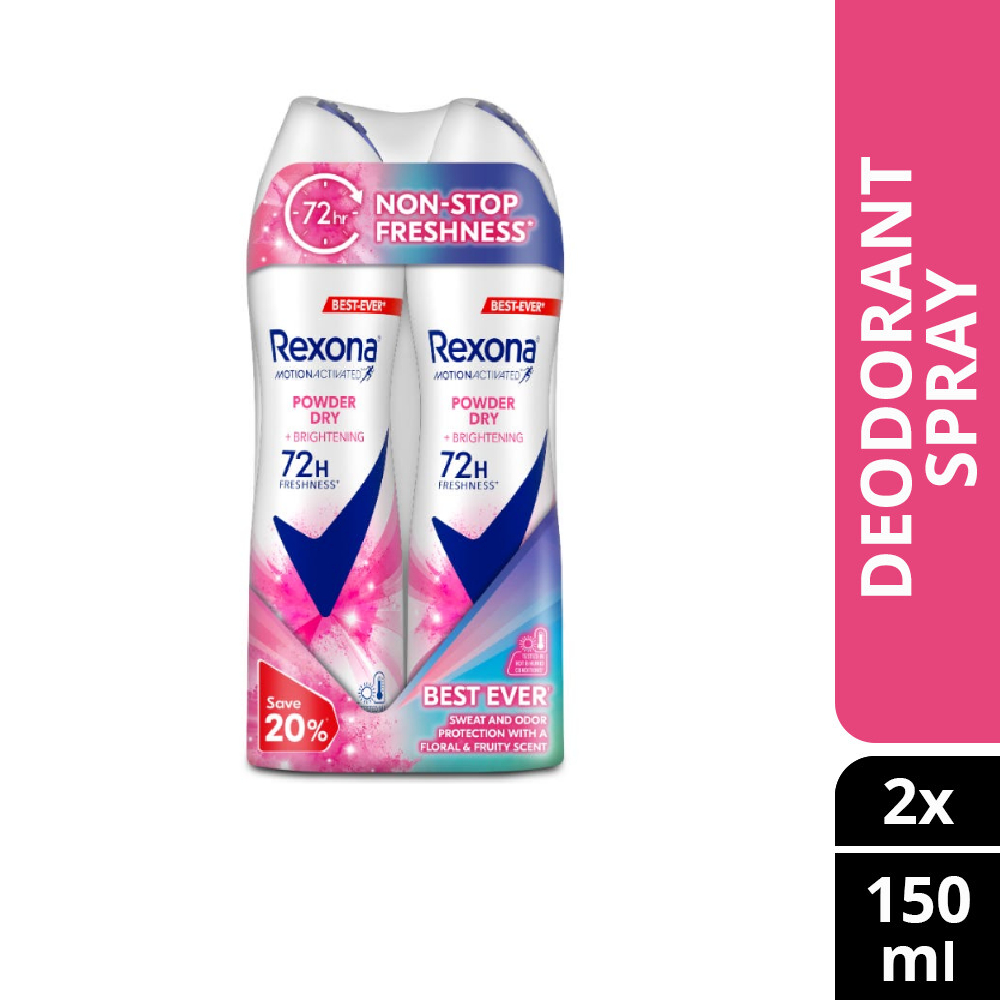REXONA Powder Dry Deodorant Spray 135ml x 2 Twin Pack Shopee Malaysia