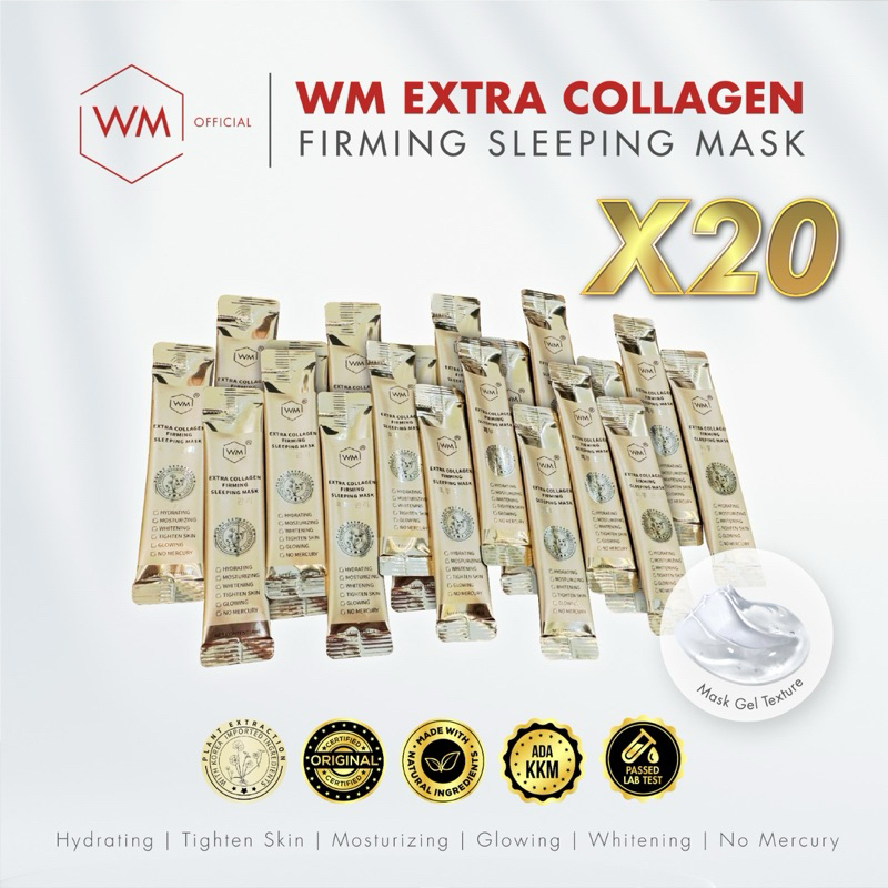 Sample 20 sachets WM EXTRA COLLAGEN FIRMING SLEEPING MASK | Shopee Malaysia