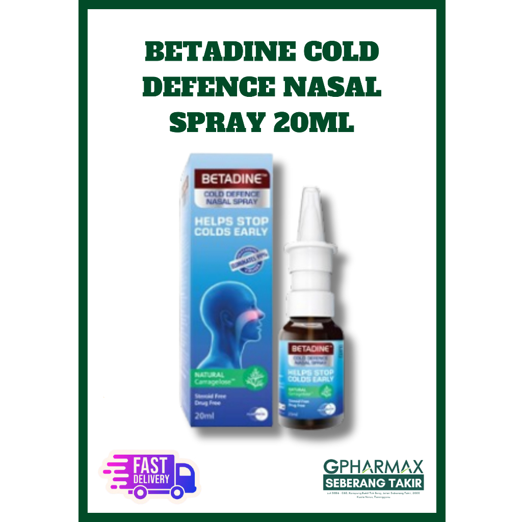 Betadine Cold Defence Nasal Spray Semburan Hidung 20ml | Shopee Malaysia