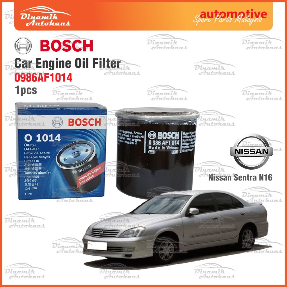 Nissan Sentra N16 Car Engine Oil Filter (Penapis Minyak Enjin) Bosch 0986AF1014 Oil Filter