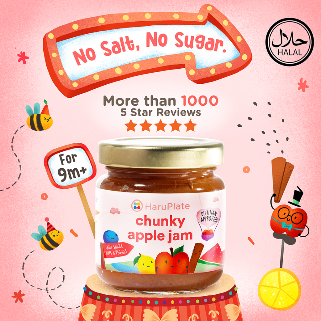 No Sugar All Fruit Jams by HaruPlate Chunky Apple Jam Twin Pack