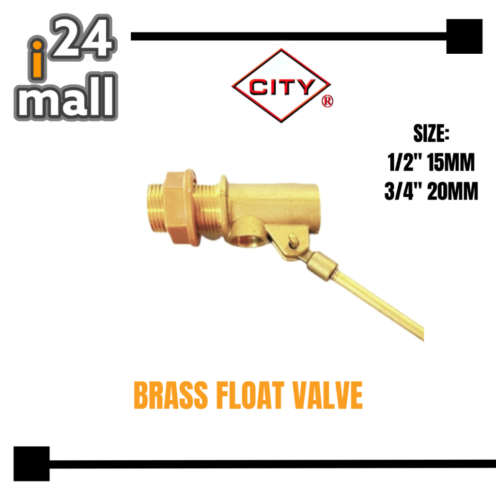 City Brass Float Valve 1/2" 3/4" Light Duty For Water Tank / Batang