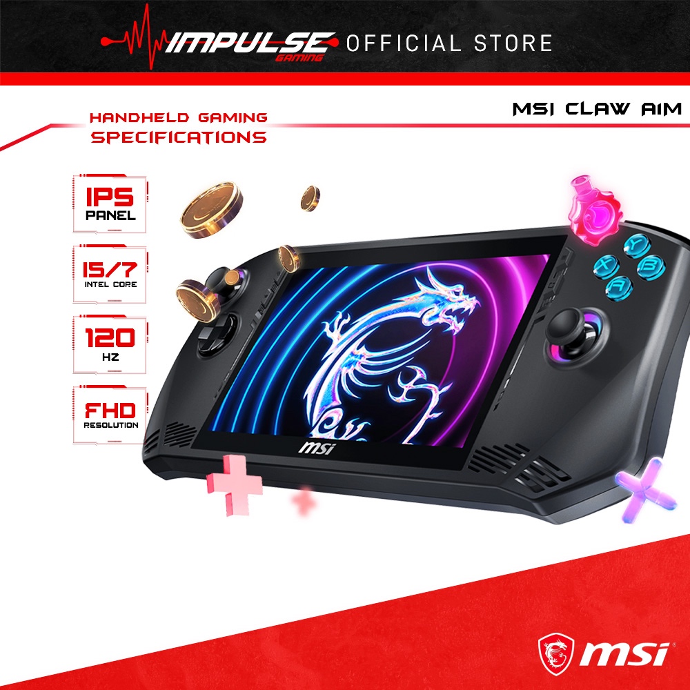 MSI Claw A1M Handheld Gaming Console (Intel Core i5 / i7, FHD, IPS