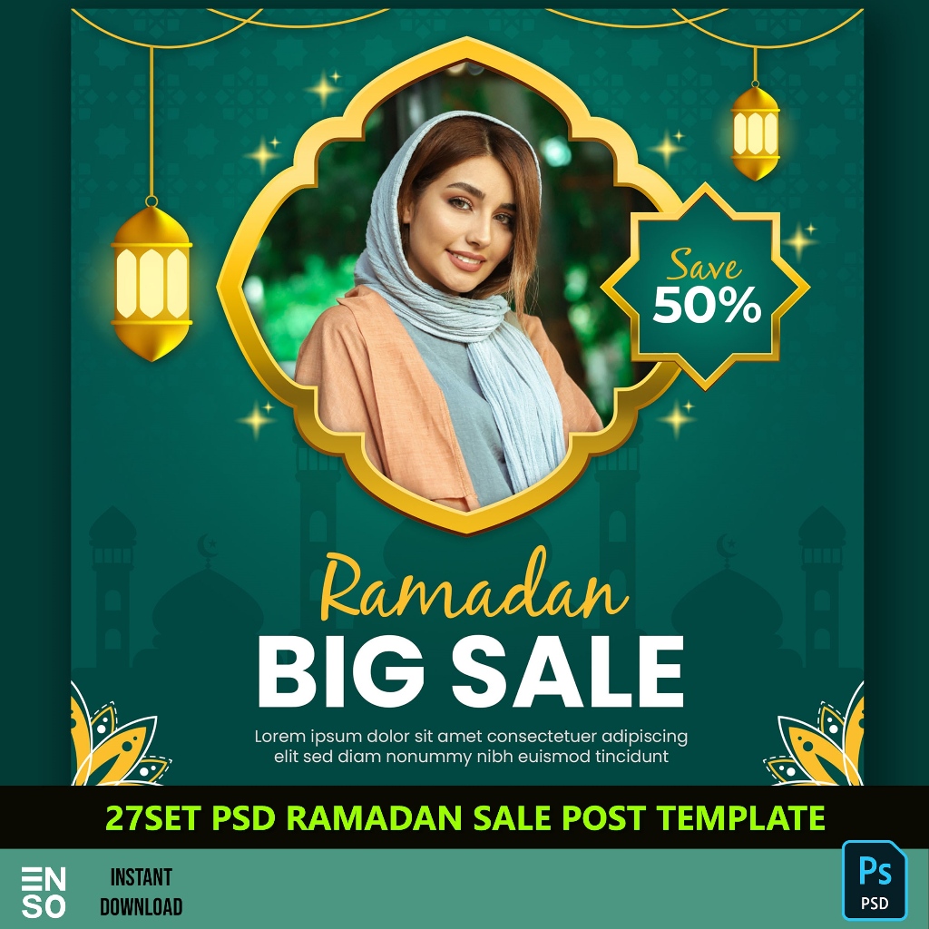 27-Set PSD Ramadan Sales Posting Template | Editable PSD Design Files ...