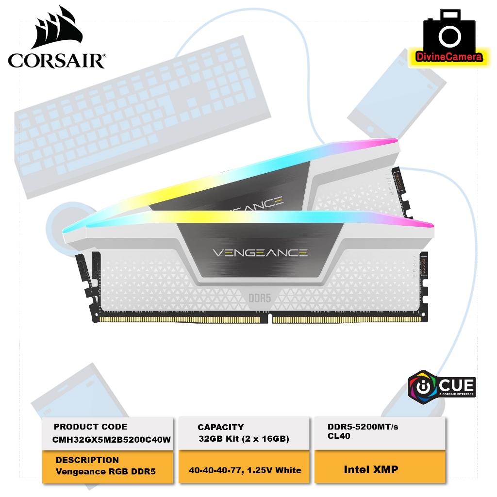 Questions And Answers: CORSAIR VENGEANCE RGB 32GB  2x16GB  DDR5 5600MHz C40 Udimm Desktop Memory Black - View #5