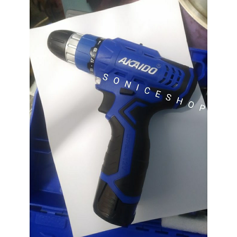 AKAIDO 12V 25N.M Torque Cordless Drill AK12EC - 2 Speed - 2pcs X 12V 2 ...