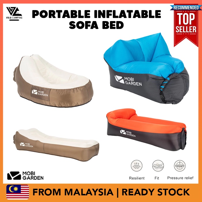 MOBI GARDEN Outdoor Camping Light Air Sofa Bed Beach Portable Lazy ...