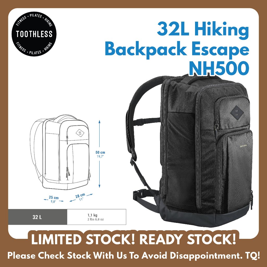 🌧️ READY STOCK 🌧️ 32L Hiking Backpack Escape NH500 | (Hikes, Trips and ...