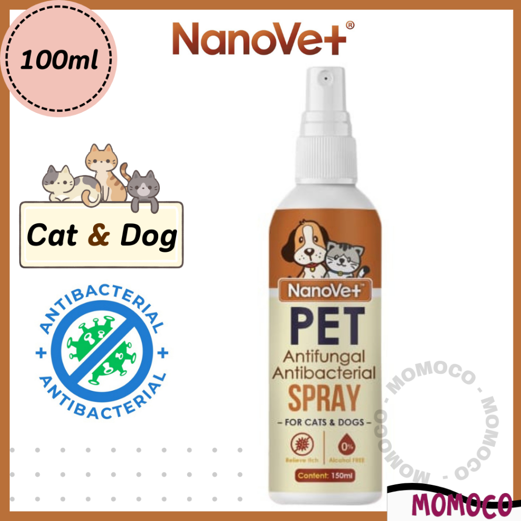 Nanovet Nanosilver Antifungal and Antibacterial Spray for Cat and Dog ...