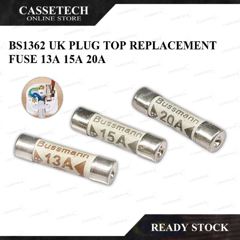 UK PLUG TOP FUSE BS1362 13A 15A 20A REPLACEMENT SWITCH 13 A 15 A 20 A