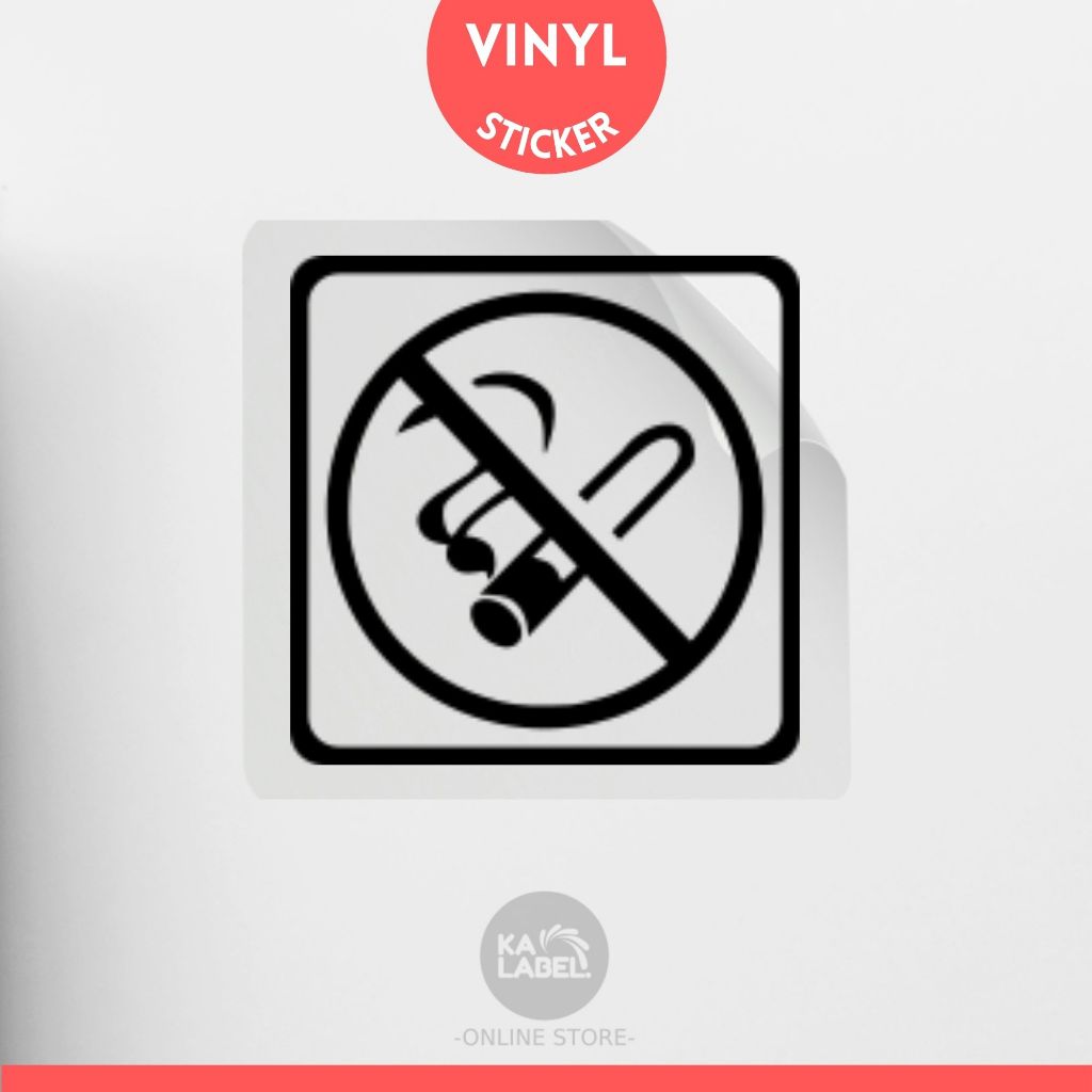 Ready Made 】 No Smoking Door Window Glass Sign Sticker - Home / Office ...
