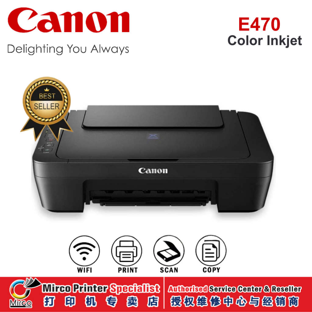 Canon E470 Color Inkjet Printer | Shopee Malaysia