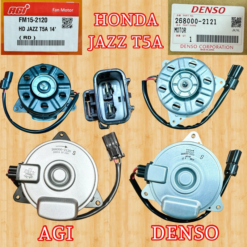 HONDA JAZZ T5A GK5 RADIATOR AIR COND FAN MOROR 268000-2121 DENSO / FM15 ...