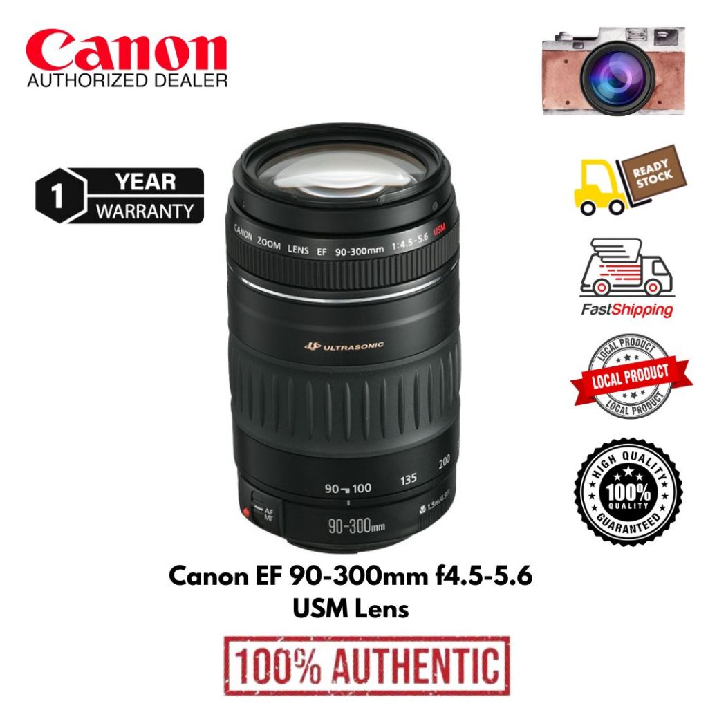 Canon EF 90-300mm F/4.5-5.6 USM Ultrasonic Super Zoom Lens (1