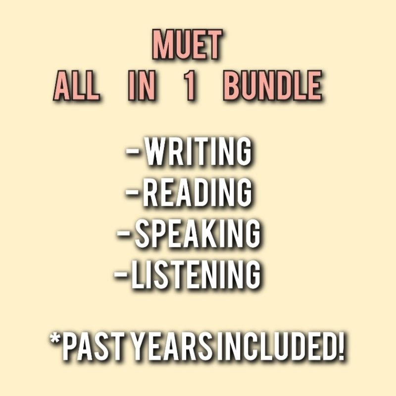 2024 MUET Bundle 4 in 1 writing speaking listening speaking Shopee