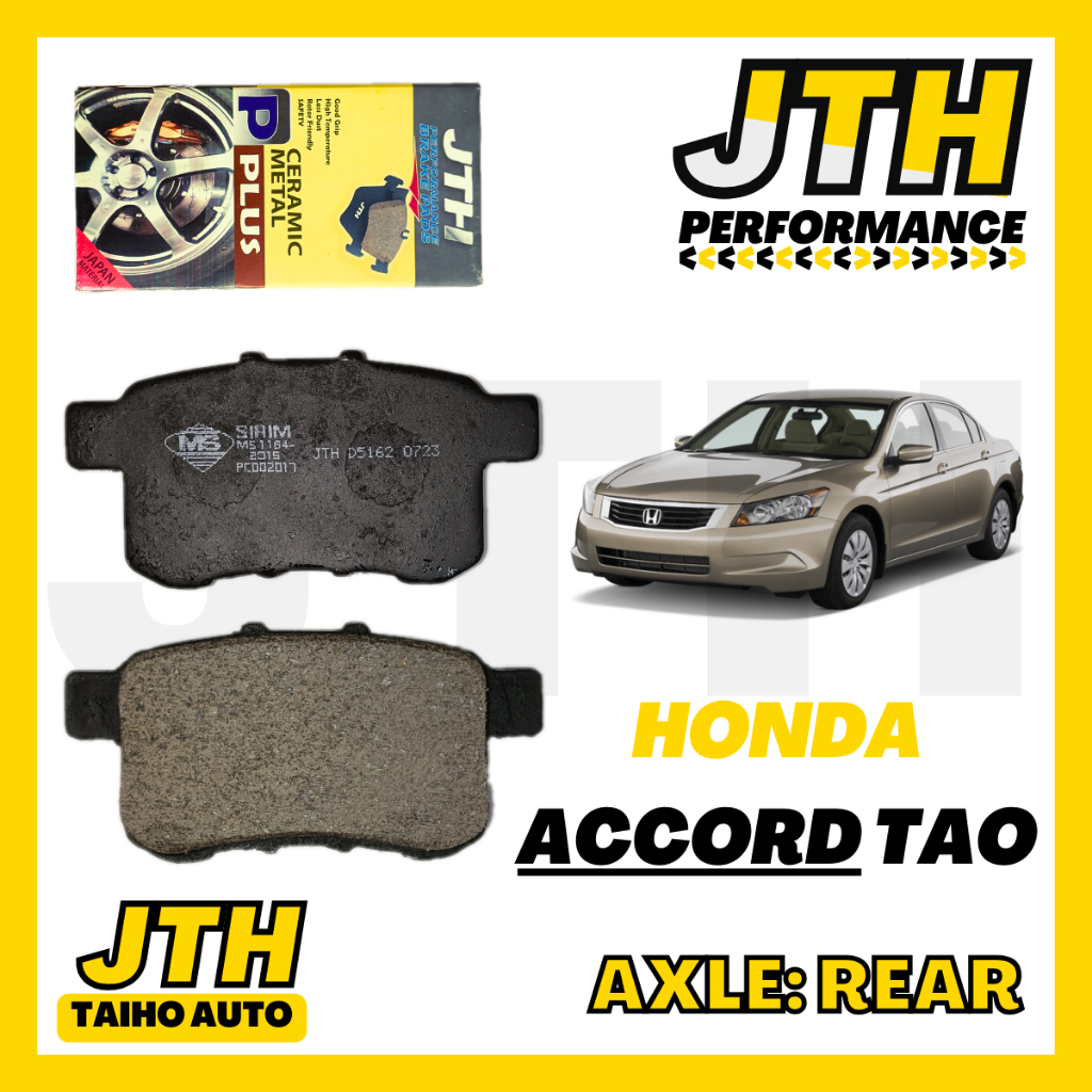TAIHOAUTO JTH PERFORMANCE Rear Brake Pad Honda Accord TAO G8 Ceramic