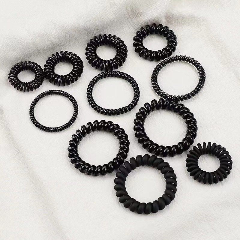 Getah Rambut Wire Telephone Hair Ties Wire Ring Elastic Rubber Band ...
