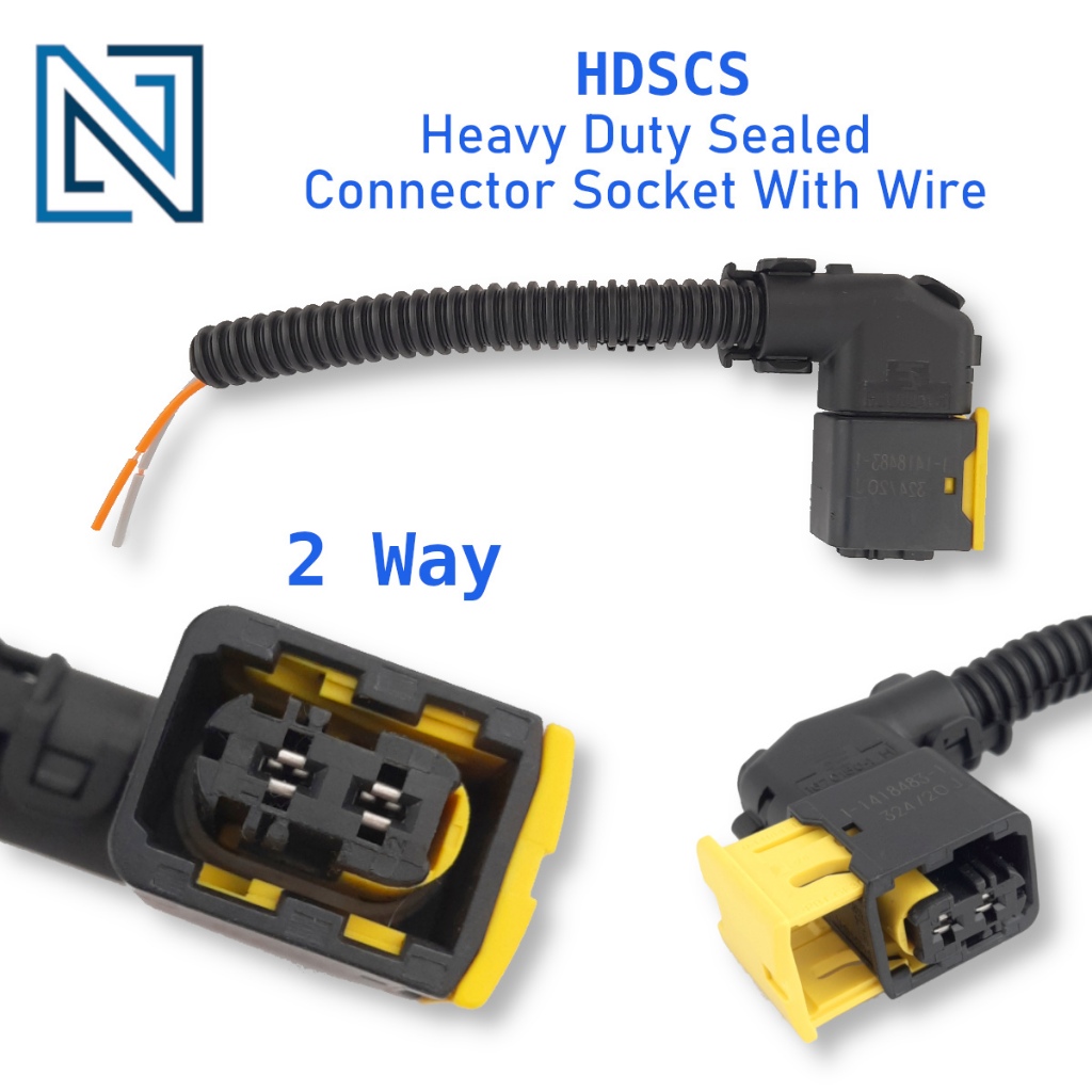 HDSCS 2 PIN Connector Socket Heavy Duty Sealed Auto Connector for Car ...