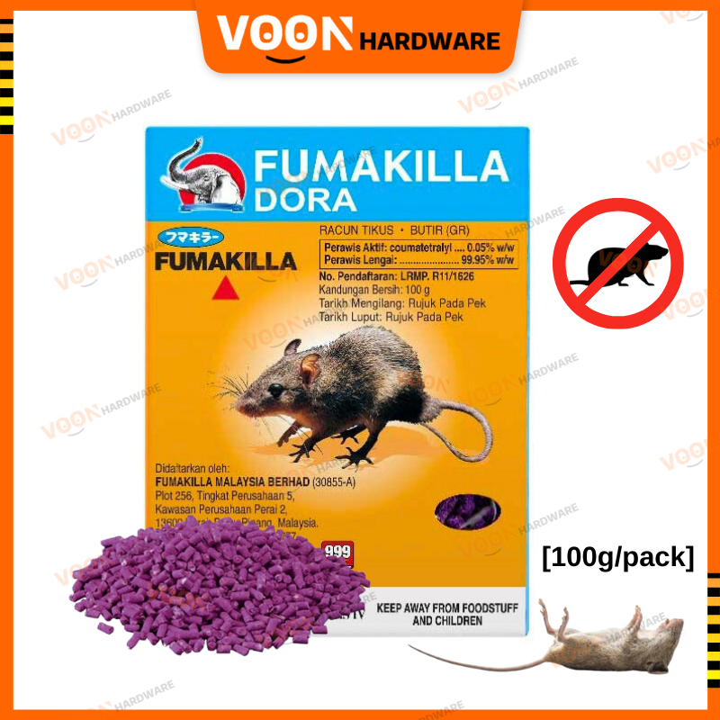 VOON 100g Rat Poison Strong Fumakilla Mouse Killer Rat Bait Pest ...