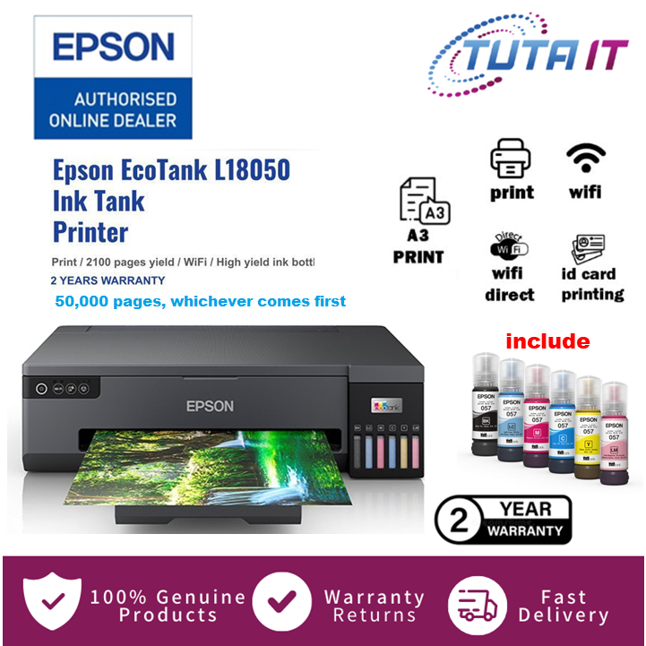 Epson Ecotank L18050 Ink Tank Photo Printer Low Cost A3 Photo Print Borderless Printing 4950
