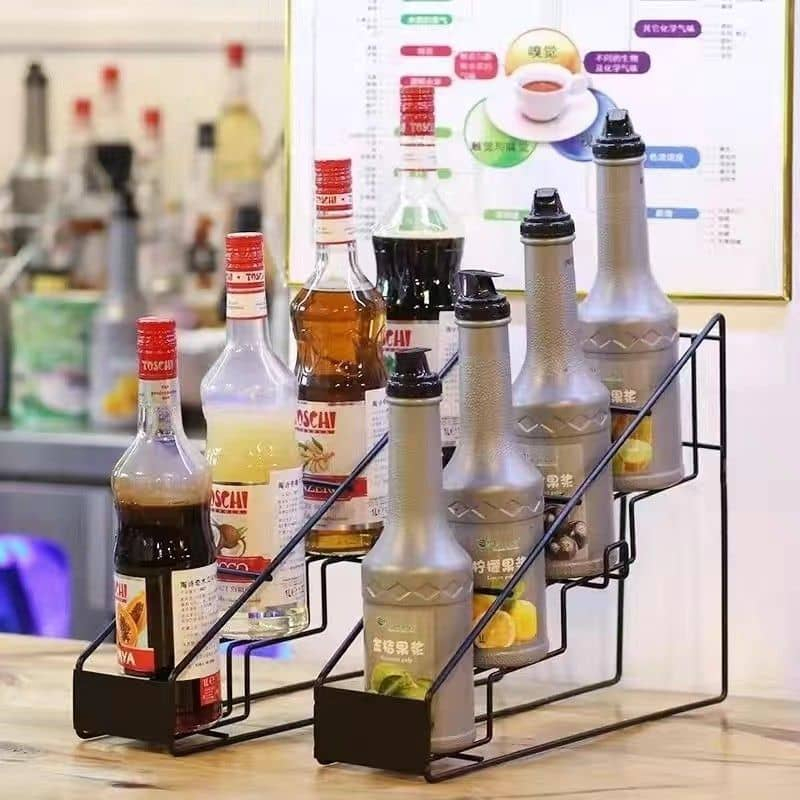 Bottle Wire Display Rack Syrup Glass Bottle Rack Syrup Holder 玻璃瓶架 ...