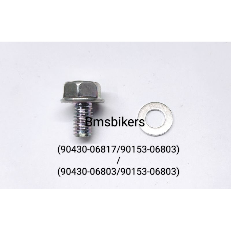 Honda CX 500/650 Radiator Drain Screw & Sealing Ring – OEM White, Japan Made
