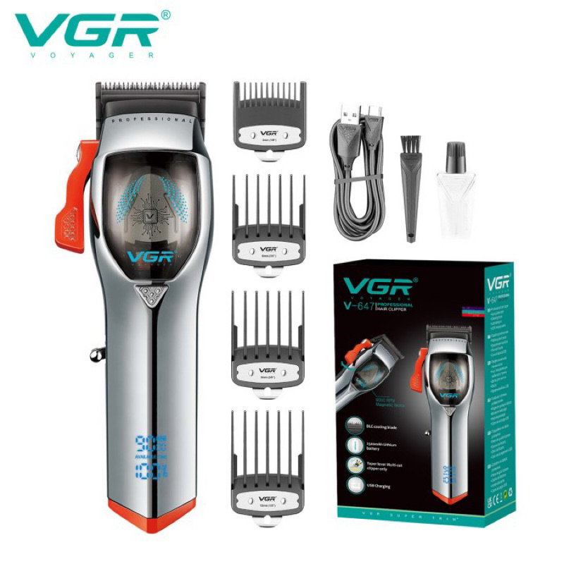 Original VGR V-647 Zero AdjustableClipper Professional Chargeable Hair ...