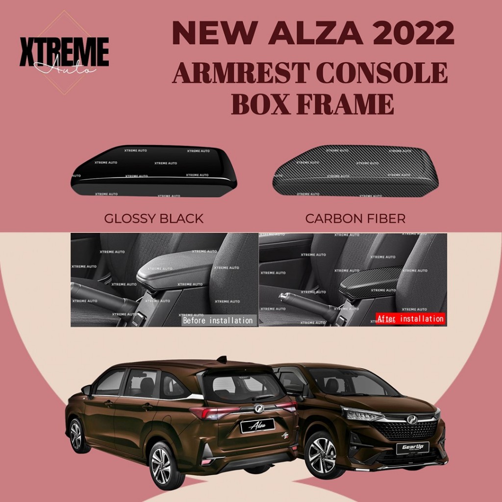 XTREME AUTO PERODUA NEW ALZA 2022-2023 CAR ARM REST CONSOLE BOX ...