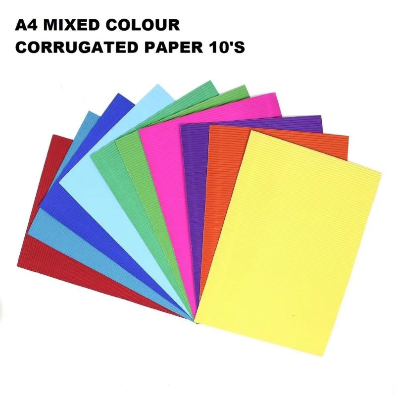 (1PKT) A4 10'S Corrugated Paper Board Sheet | Kertas Kotak Bergelugur ...