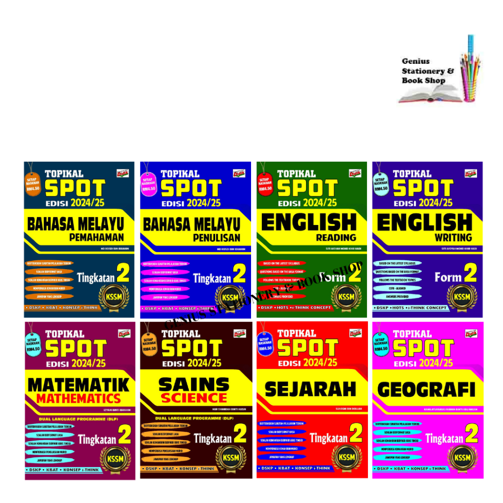 Buku Latihan Topikal Spot Kssm Edisi 2024 Tingkatan 2 Shopee Malaysia 