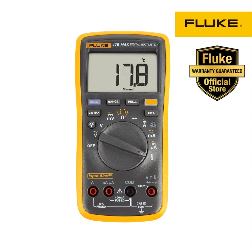 Fluke 17B MAX-01/MAX-02/MAX-KIT Digital Multimeter; Voltage: 6000-count ...