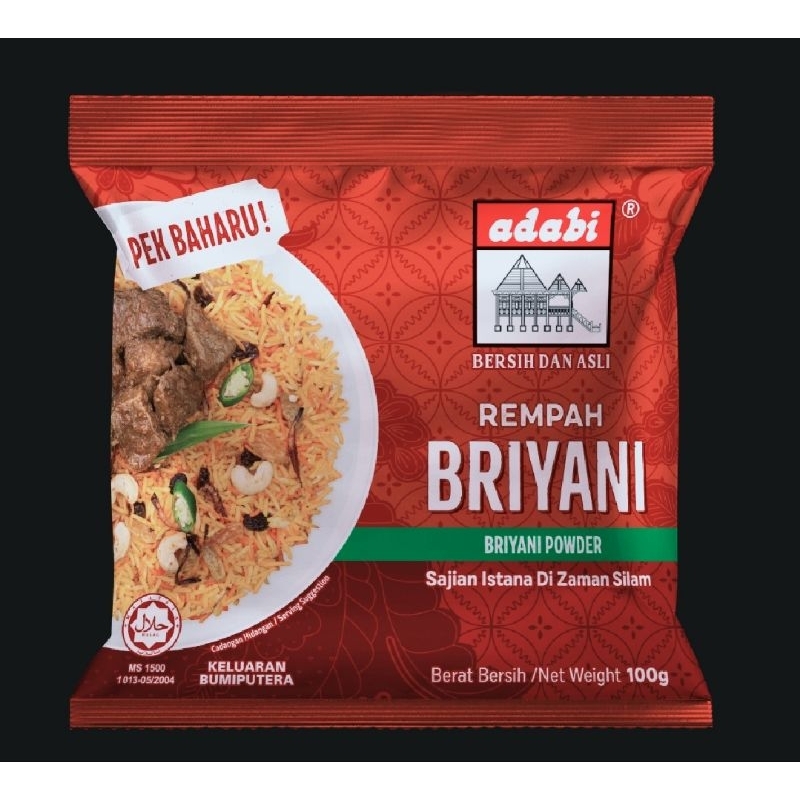 Rempah Nasi Beriyani Adabi - 100gram | Shopee Malaysia